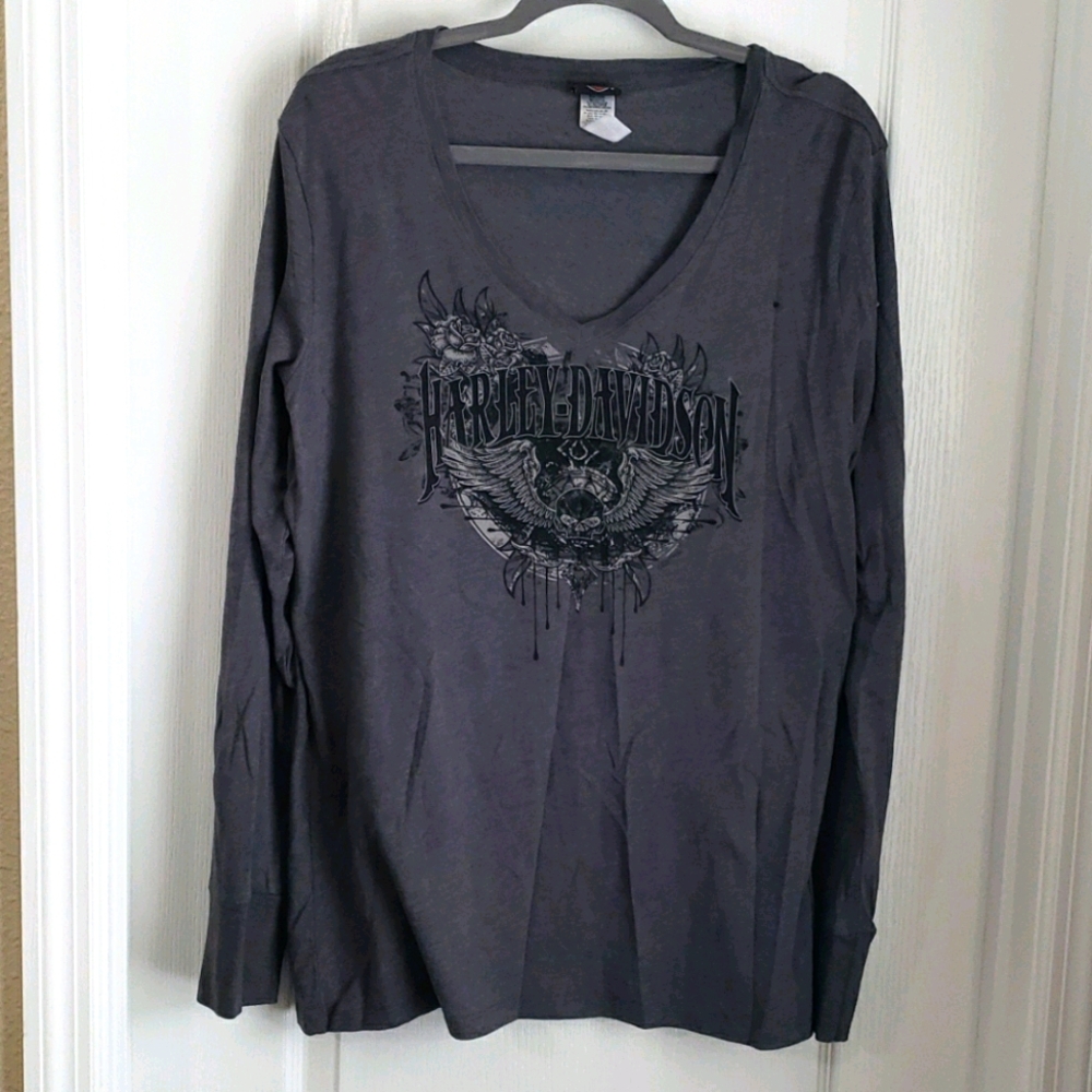 Womens long sleeve Harley Davidson tee 2XL
